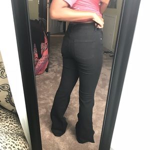 High waisted Black bell bottom jeans