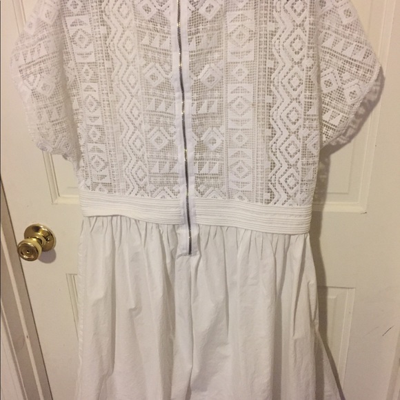 White laser cut Madewell mini dress - Picture 4 of 4