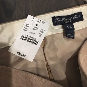 Jcrew wool 00 pencil skirt NWT