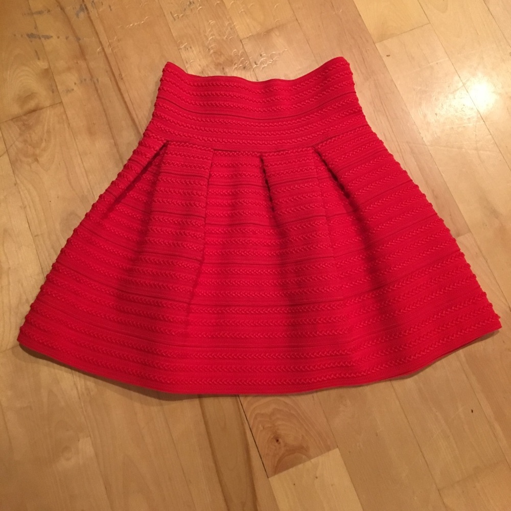 H&M red mini skirt
