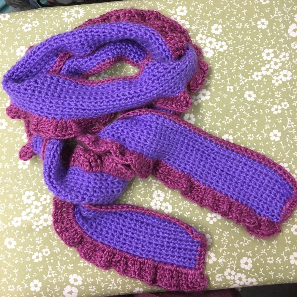 Scarf purple and Pink