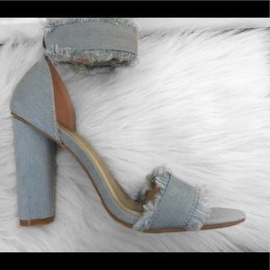 Denim heels (size 7.5)