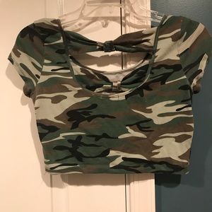 Camo Charlotte Russe crop top