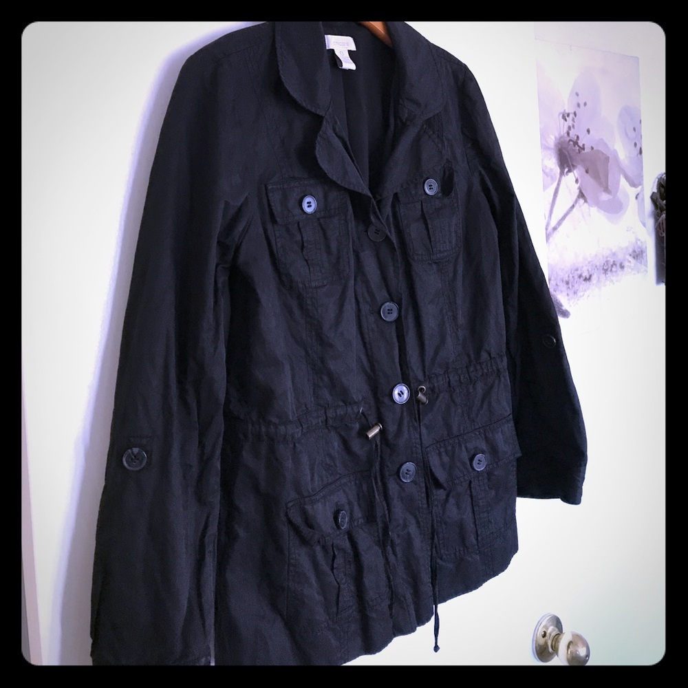 Chicos black lightweight jacket