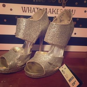 Sparkly Gold High Heels