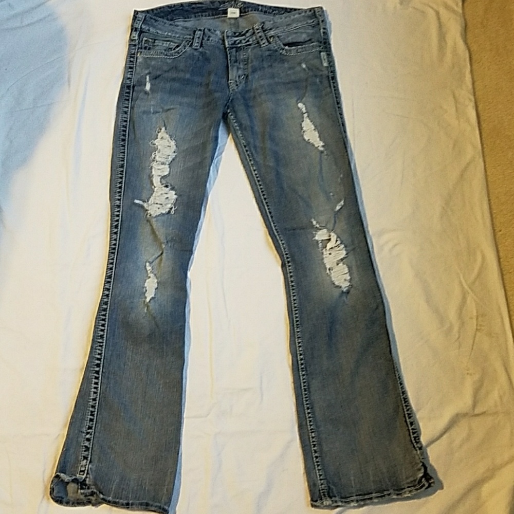 Size 32/33 Silver Jeans