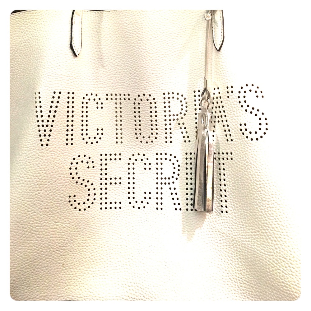 White Victoria secret tote!!!
