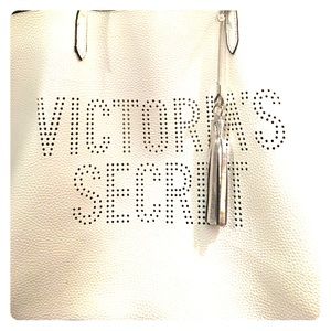 White Victoria secret tote!!!