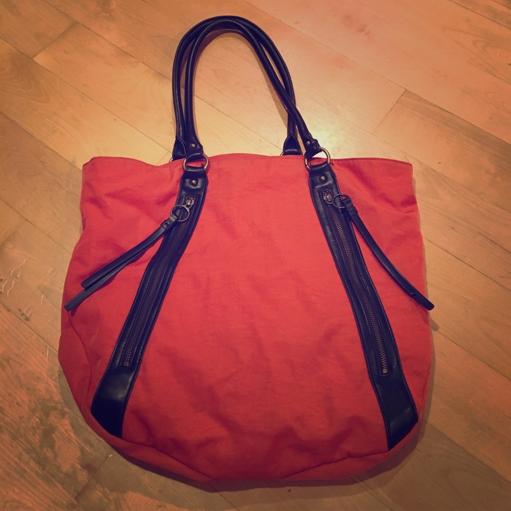 Banana Republic Orange nylon hobo satchel
