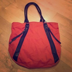 Banana Republic Orange nylon hobo satchel