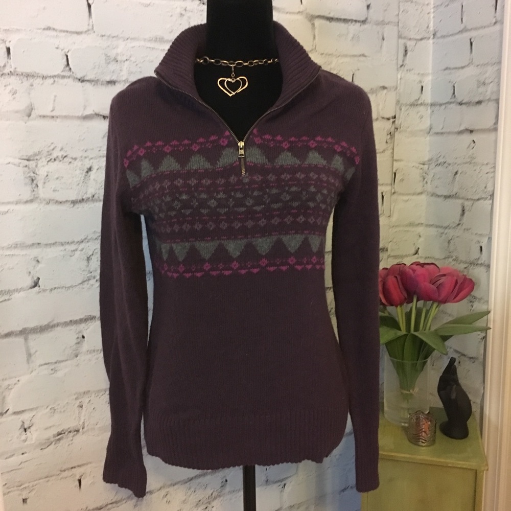 Eddie Bauer Quarter Zip Sweater