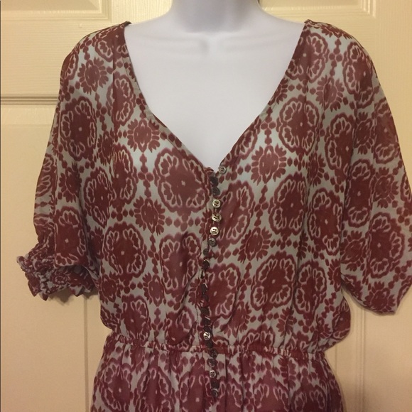 Boho dropped waist blouse - Picture 3 of 4