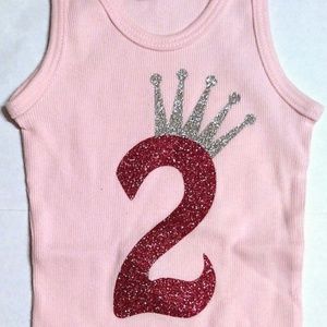Girls Birthday Number, Tank Top