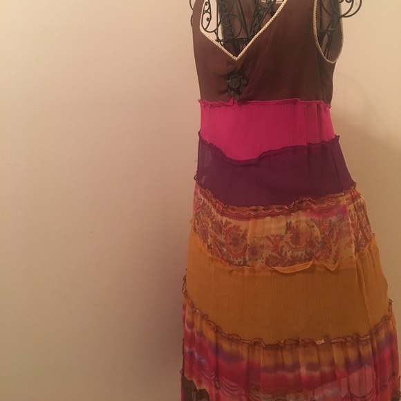 Bohemian style dress. Sleeveless | multi color | - Picture 2 of 2