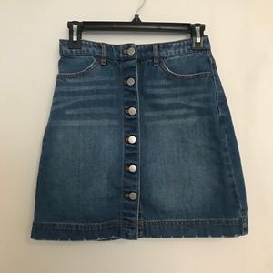h&m denim skirt