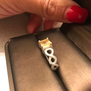Citrine and Sterling silver ladies ring size 6.5