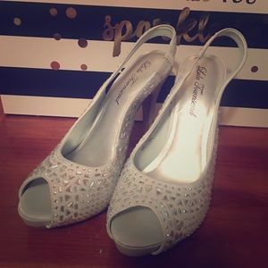 Lulu Townsend Sparkly Slingbacks