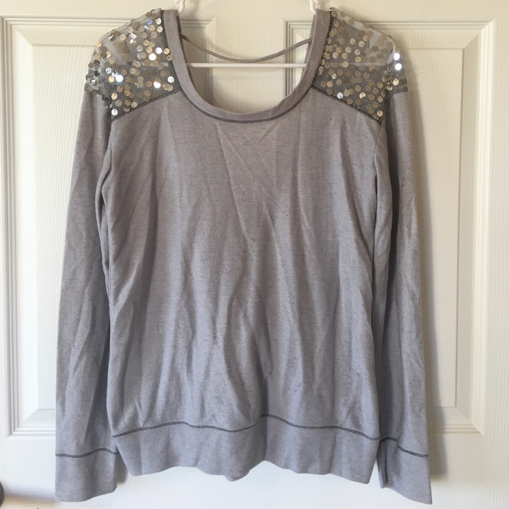 Grey Sequin Sweater