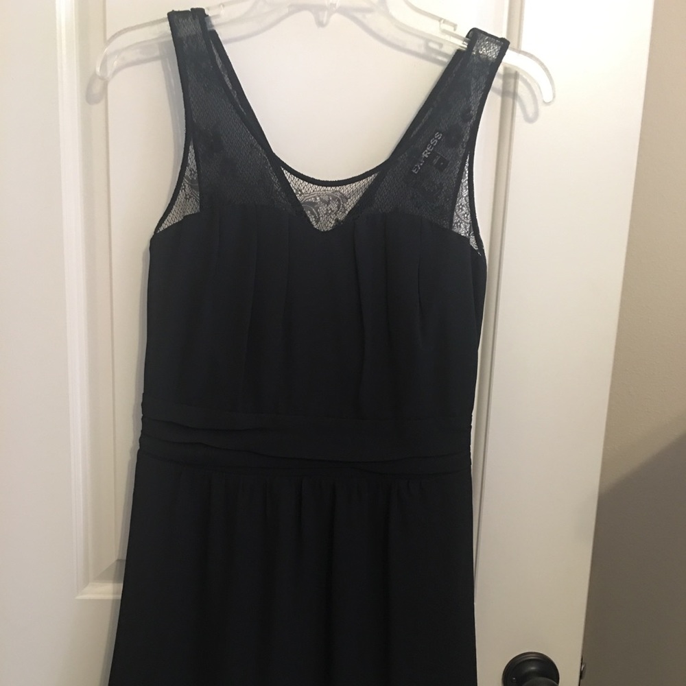 Little black dress with sheer back