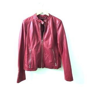 Express Faux Leather Red Jacket