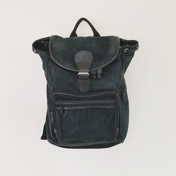 Vintage Handbags - Genuine Leather/Suede Vintage Small Backpack