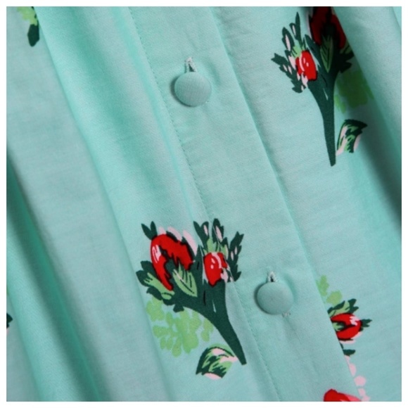 Rose Floral Pin Up Pocket Skirt - Picture 2 of 4