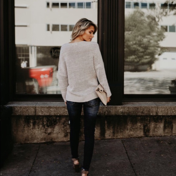 ❤️Last One❤️ Oatmeal Wrap Sweater - Picture 4 of 8