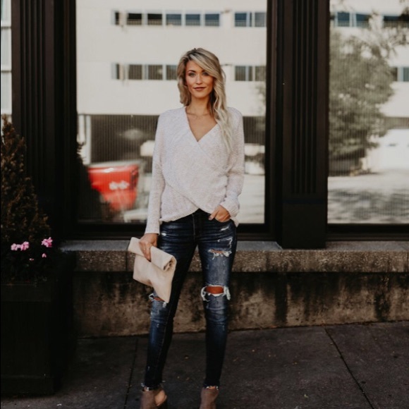 ❤️Last One❤️ Oatmeal Wrap Sweater - Picture 6 of 8