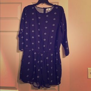 Adorable navy fall romper!