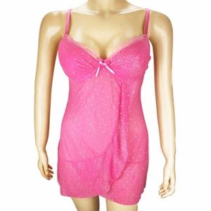 Sexy Pink Babydoll Sleepwear Intimates 36B