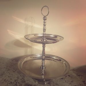 Two tier serving tray