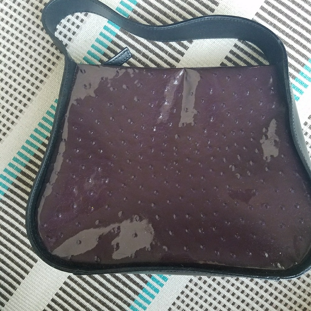 Ostrich purple small shoulder bag