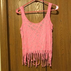 💝 Pink cheetah crop top