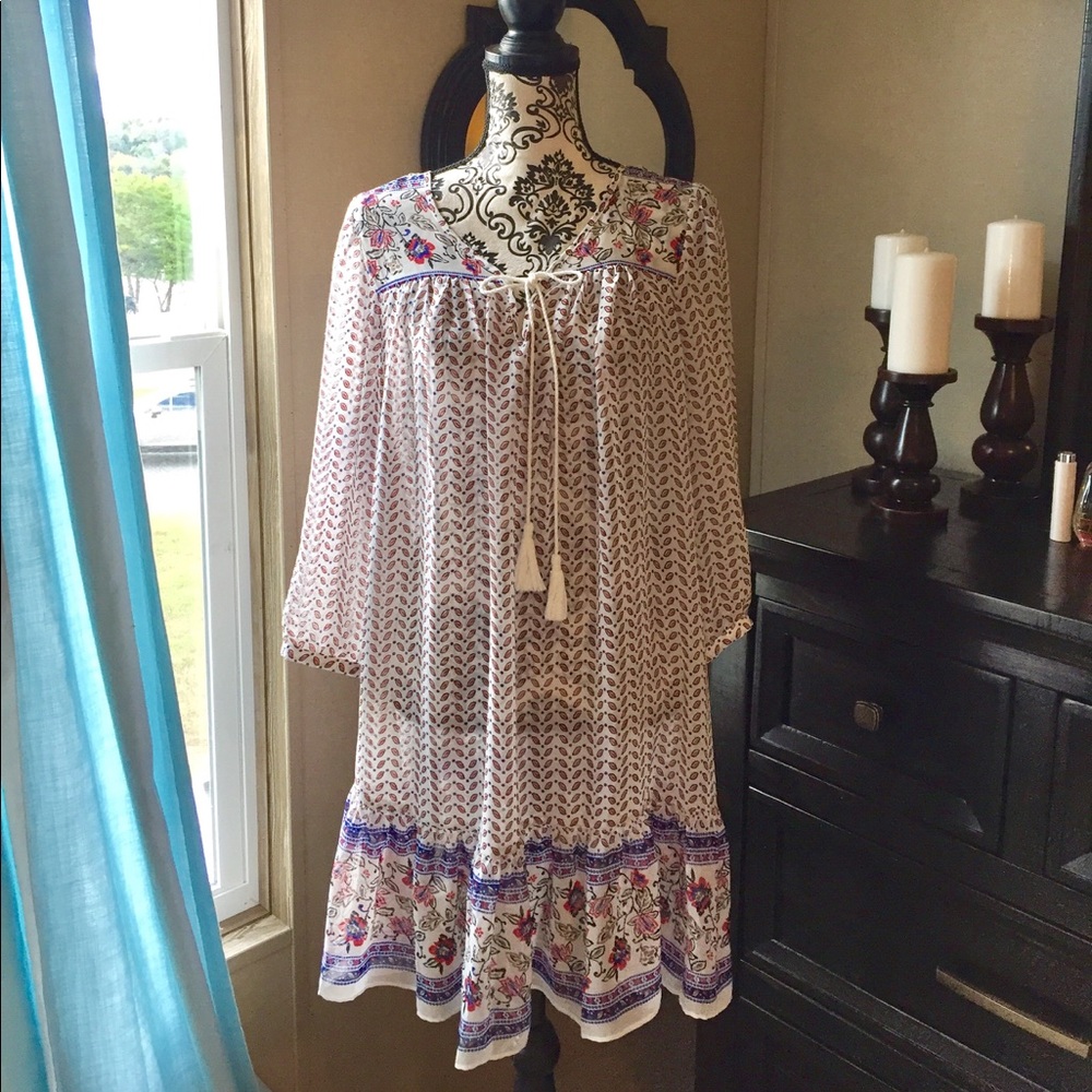 ⭐️SOLD⭐️Size 1X Floral Boho Dress - Picture 1 of 4