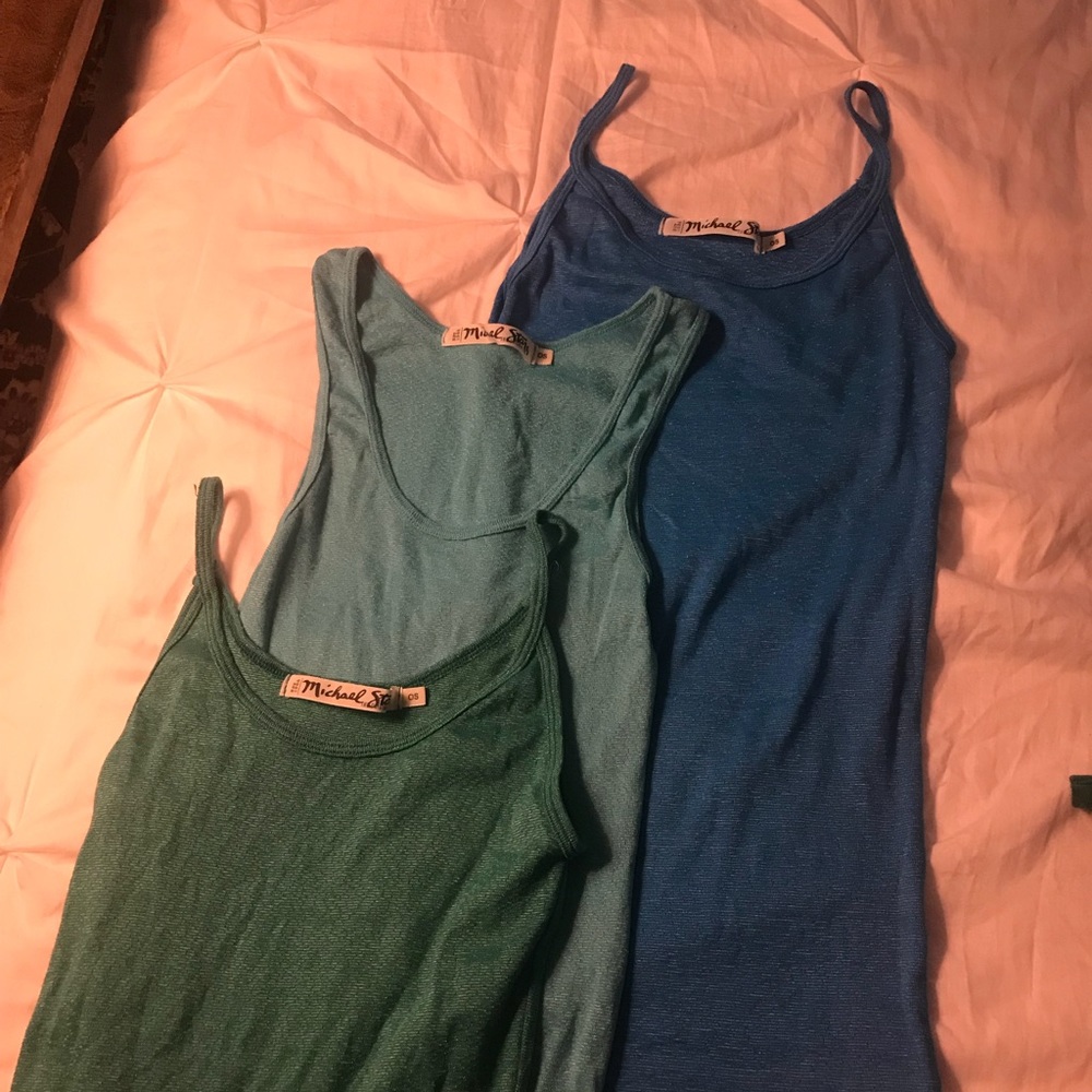 Michael Stars tank tops, with a sparkly sheen