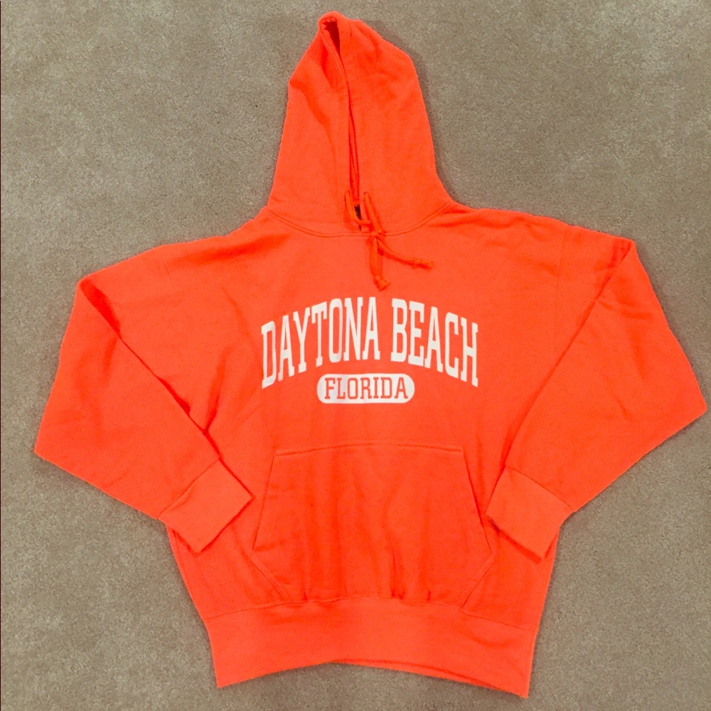 Bright Orange Daytona Beach Hoodie