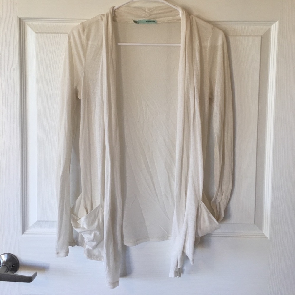 Flow-y cream colored cardigan from Maurices