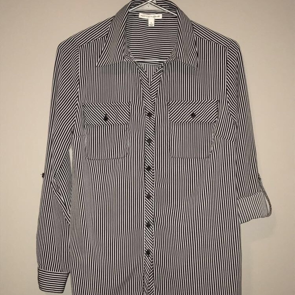 Striped button up shirt