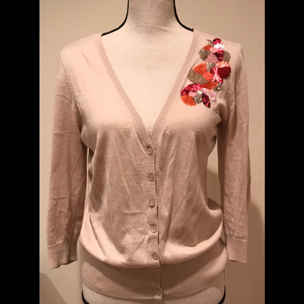 Halogen beaded cardigan