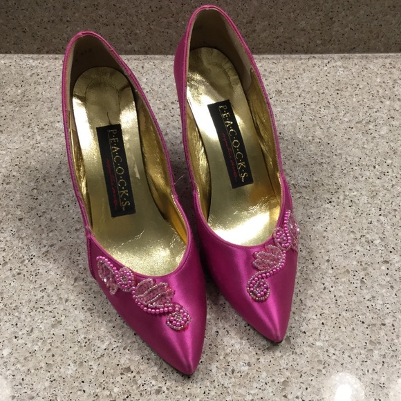 Vintage Pink Heels (size 8.5) - Picture 1 of 6
