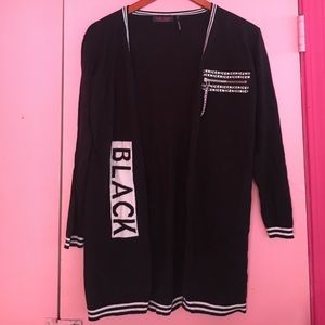 Long trendy black cardigan ♥️