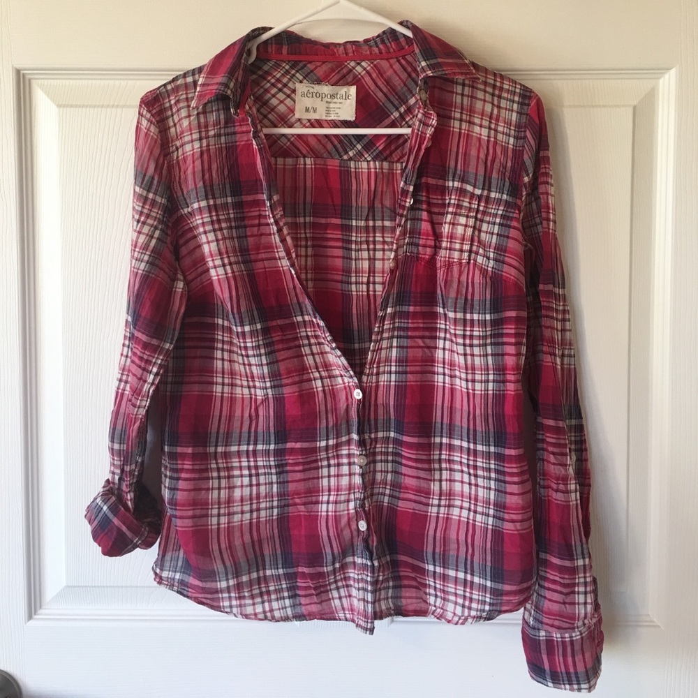 Aeropostale plaid button up