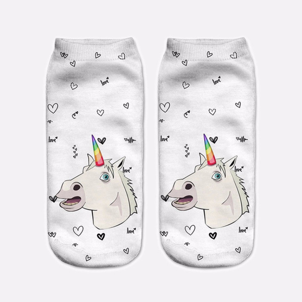 Unicorn Horse-Head Socks NWT