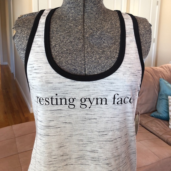 LAST ONE!! NWT SIZE XS “Resting gym face” TANK - Picture 2 of 5