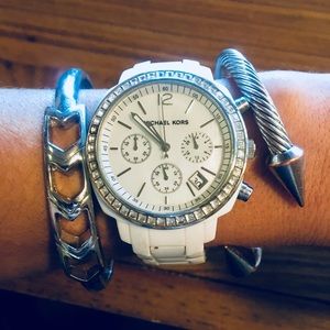  Michael Kors White Ceramic Watch 