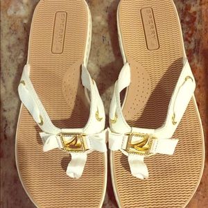 Serena Fish White Patent Sperry Sandals
