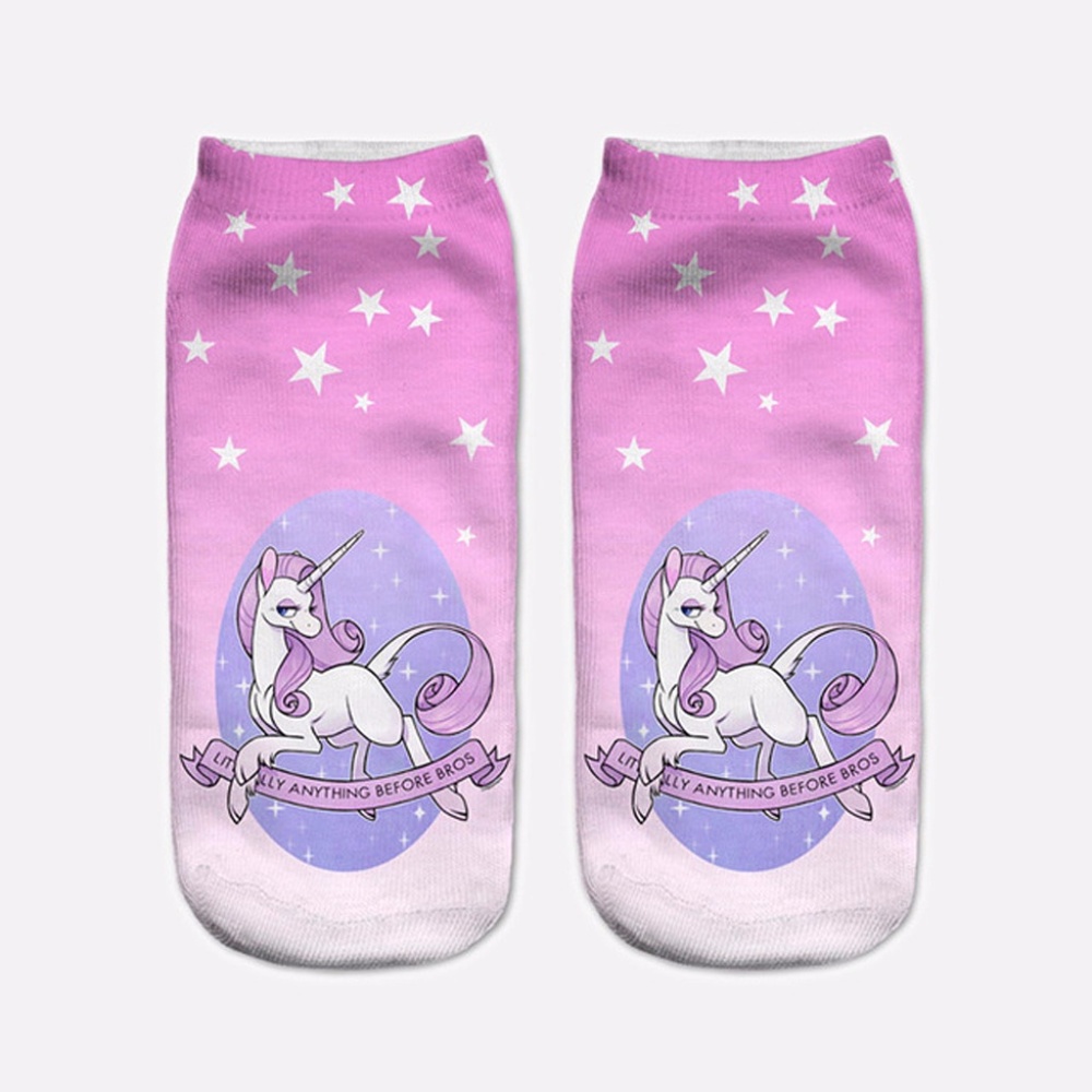 "Anything Before Bros"  Diva Unicorn Socks NWT