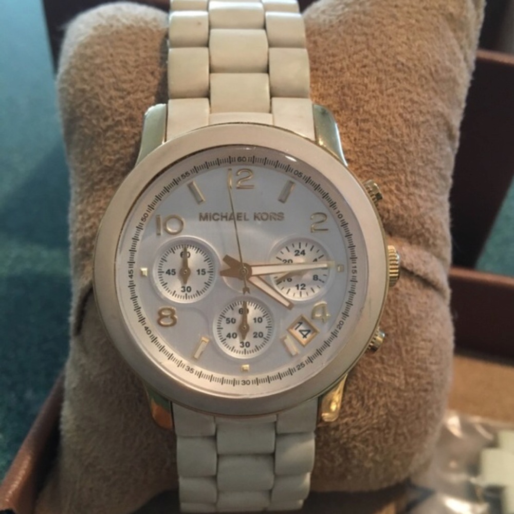 Michael Kors chronograph acrylic white watch