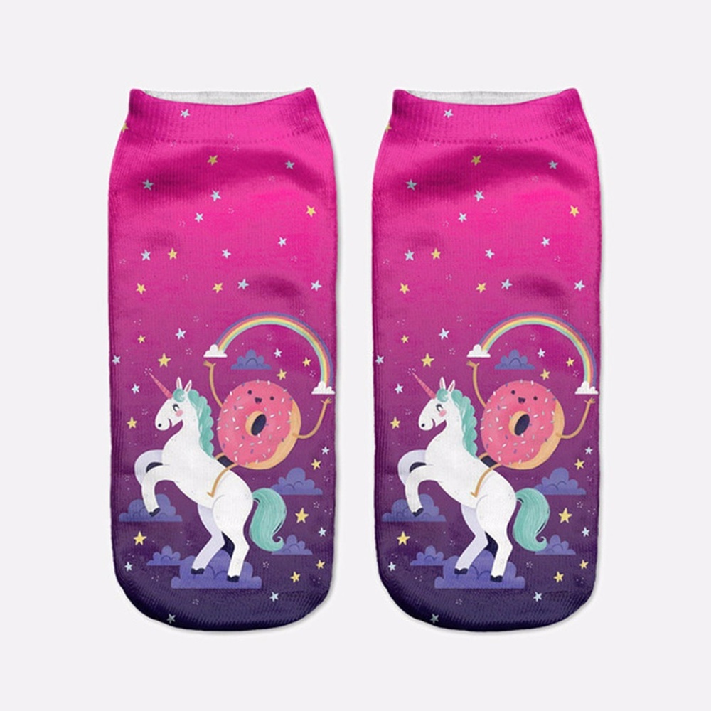 Doughnut Riding Majestic Unicorn Socks NWT