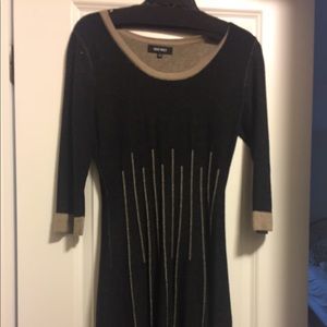 Dark grey sweater dress